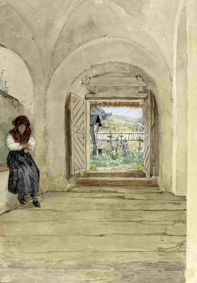 View from the Church of St. Andrew to the Cemetery in Podkoren by Ladislav Benesch